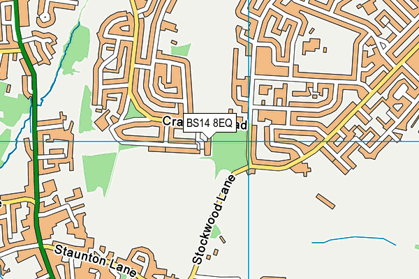 BS14 8EQ map - OS VectorMap District (Ordnance Survey)
