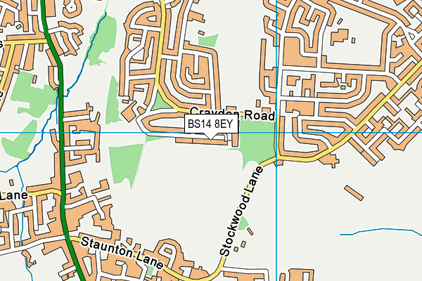 BS14 8EY map - OS VectorMap District (Ordnance Survey)