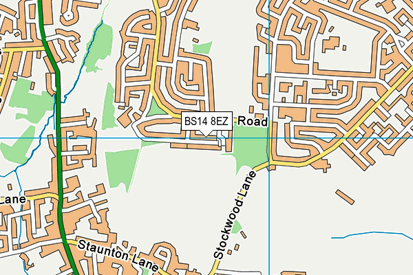 BS14 8EZ map - OS VectorMap District (Ordnance Survey)