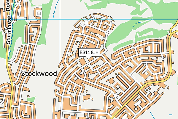 BS14 8JH map - OS VectorMap District (Ordnance Survey)