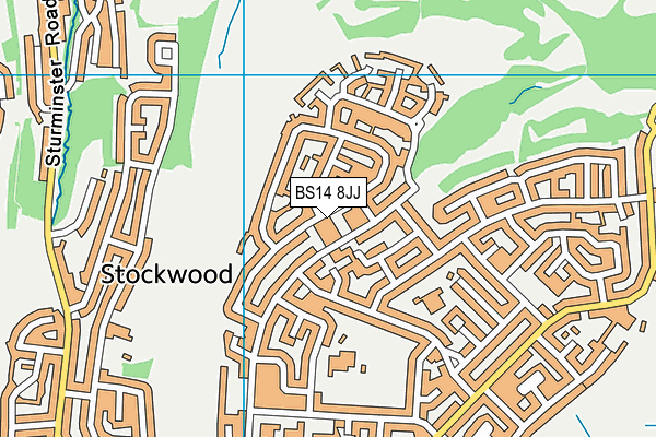 BS14 8JJ map - OS VectorMap District (Ordnance Survey)