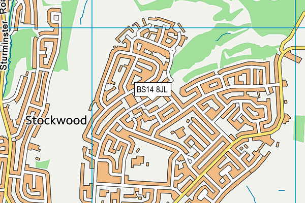 BS14 8JL map - OS VectorMap District (Ordnance Survey)