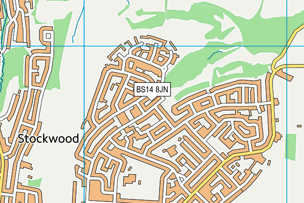 BS14 8JN map - OS VectorMap District (Ordnance Survey)