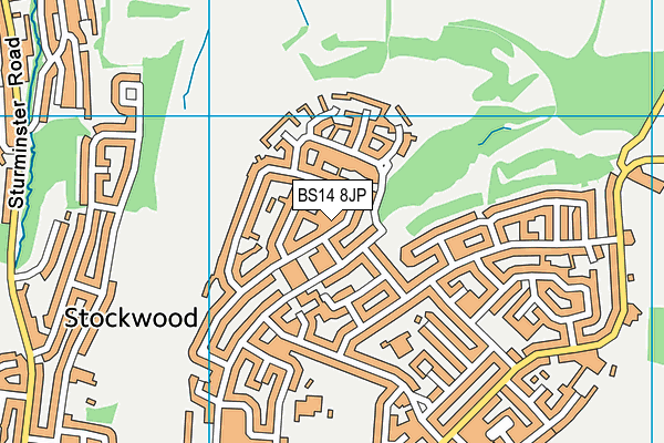 BS14 8JP map - OS VectorMap District (Ordnance Survey)