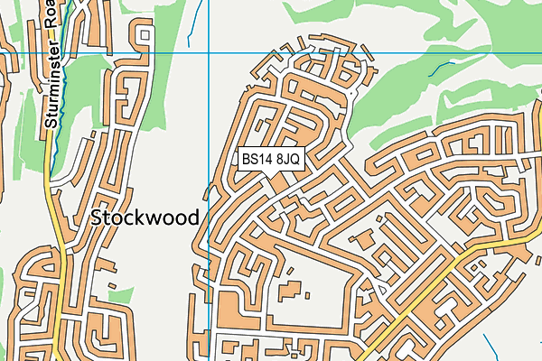 BS14 8JQ map - OS VectorMap District (Ordnance Survey)