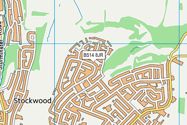BS14 8JR map - OS VectorMap District (Ordnance Survey)