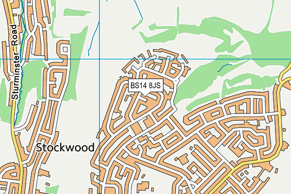 BS14 8JS map - OS VectorMap District (Ordnance Survey)