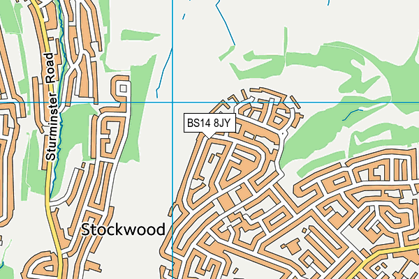 BS14 8JY map - OS VectorMap District (Ordnance Survey)