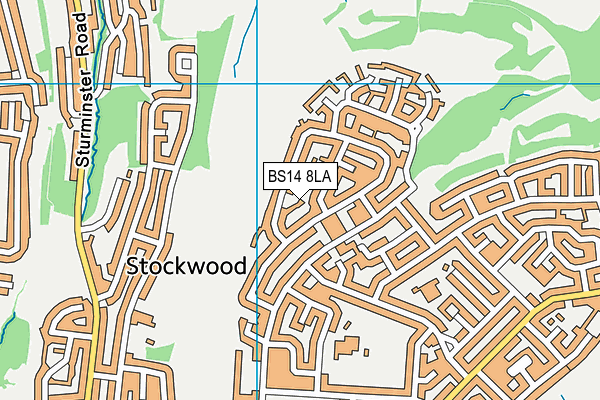 BS14 8LA map - OS VectorMap District (Ordnance Survey)