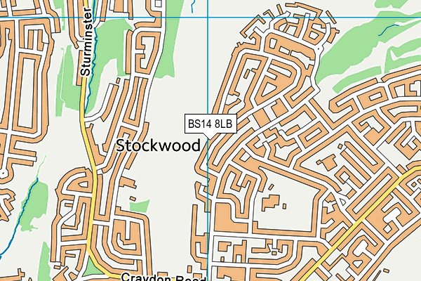 BS14 8LB map - OS VectorMap District (Ordnance Survey)