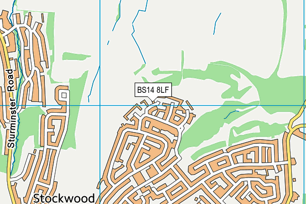 BS14 8LF map - OS VectorMap District (Ordnance Survey)