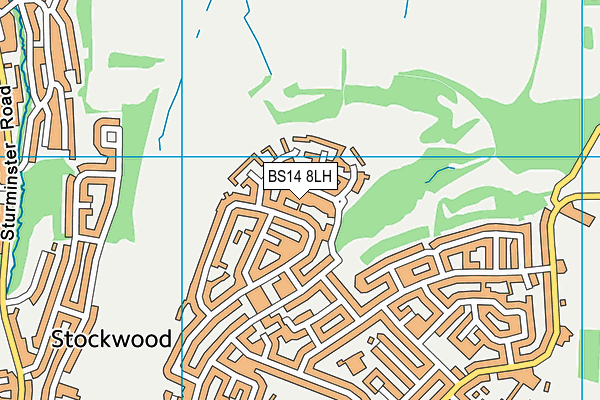 BS14 8LH map - OS VectorMap District (Ordnance Survey)