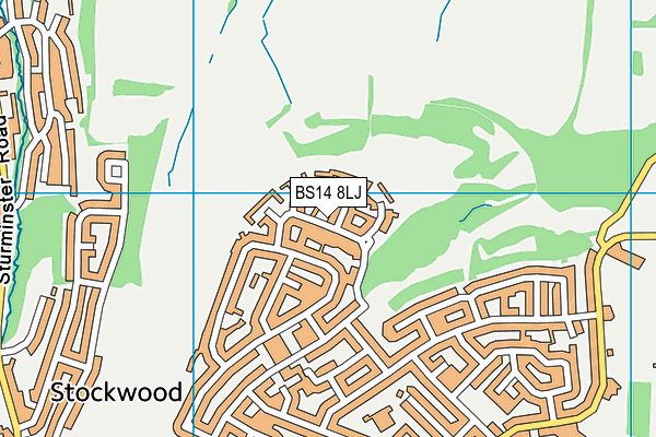BS14 8LJ map - OS VectorMap District (Ordnance Survey)