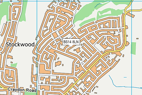 BS14 8LN map - OS VectorMap District (Ordnance Survey)
