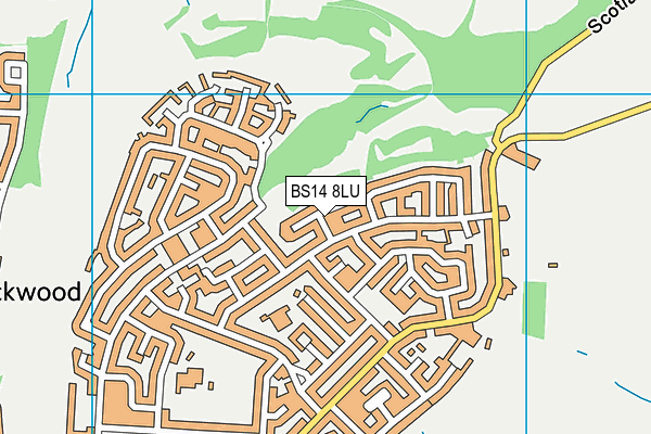 BS14 8LU map - OS VectorMap District (Ordnance Survey)