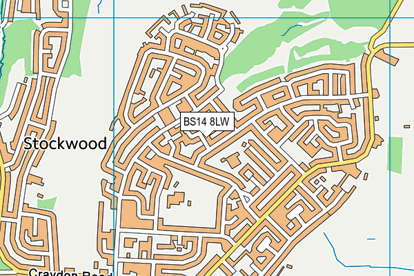 BS14 8LW map - OS VectorMap District (Ordnance Survey)