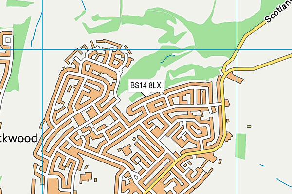 BS14 8LX map - OS VectorMap District (Ordnance Survey)
