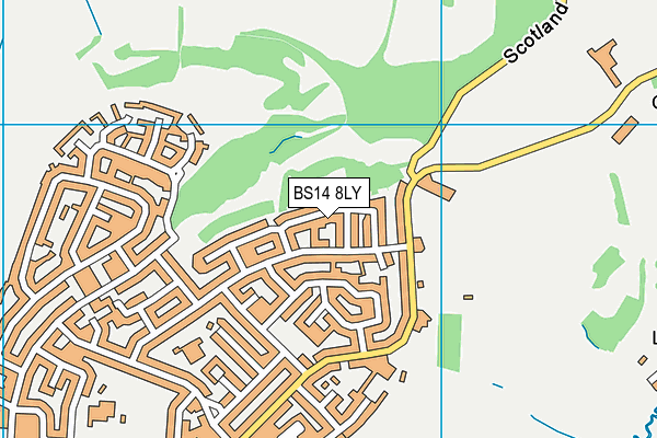 BS14 8LY map - OS VectorMap District (Ordnance Survey)