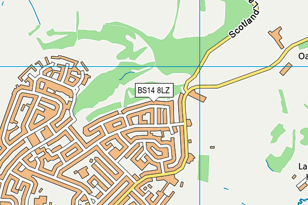 BS14 8LZ map - OS VectorMap District (Ordnance Survey)