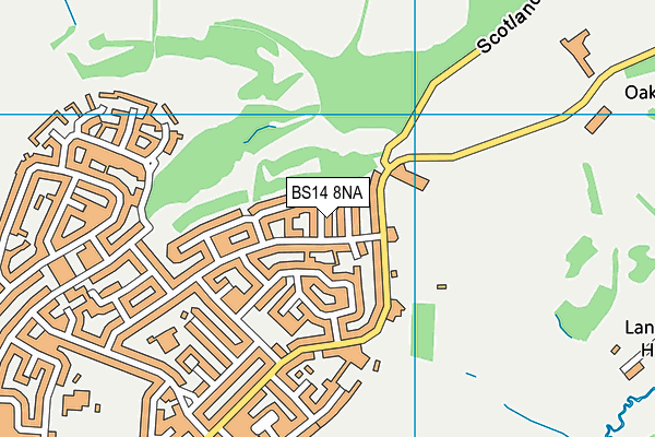 BS14 8NA map - OS VectorMap District (Ordnance Survey)