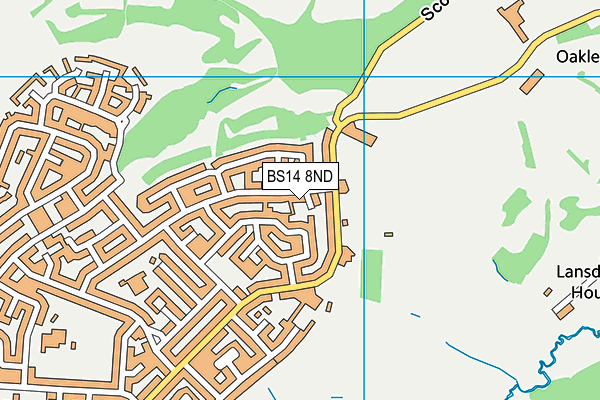 BS14 8ND map - OS VectorMap District (Ordnance Survey)