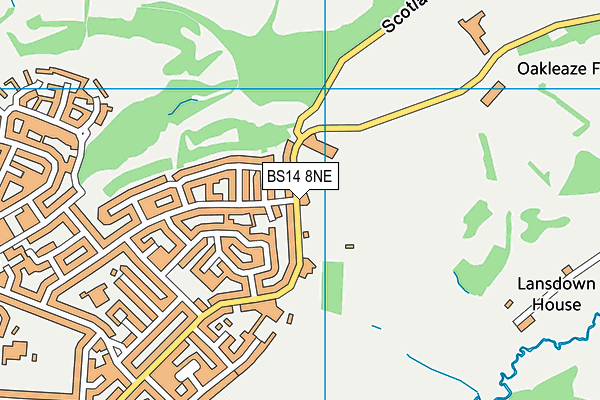 BS14 8NE map - OS VectorMap District (Ordnance Survey)