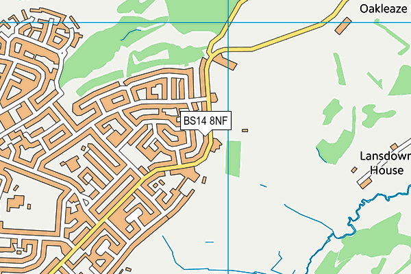 BS14 8NF map - OS VectorMap District (Ordnance Survey)