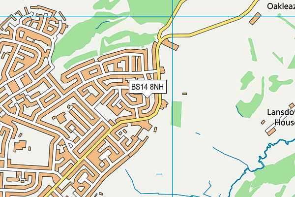 BS14 8NH map - OS VectorMap District (Ordnance Survey)