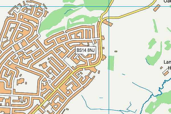 BS14 8NJ map - OS VectorMap District (Ordnance Survey)