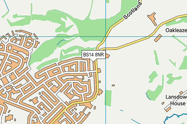 BS14 8NR map - OS VectorMap District (Ordnance Survey)