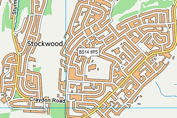 Waycroft Academy map (BS14 8PS) - OS VectorMap District (Ordnance Survey)
