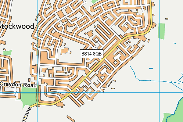 BS14 8QB map - OS VectorMap District (Ordnance Survey)