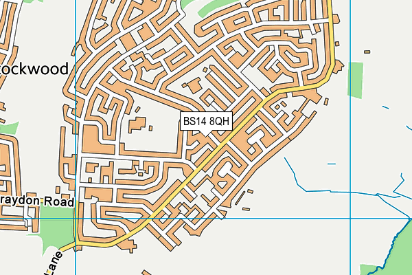 BS14 8QH map - OS VectorMap District (Ordnance Survey)