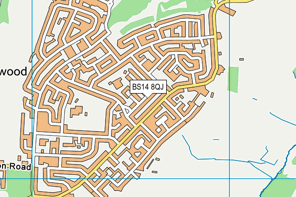 BS14 8QJ map - OS VectorMap District (Ordnance Survey)
