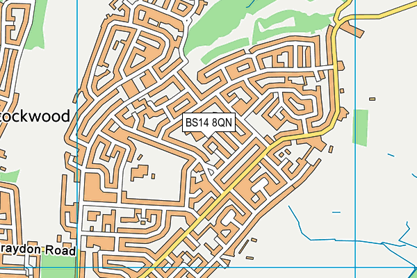 BS14 8QN map - OS VectorMap District (Ordnance Survey)