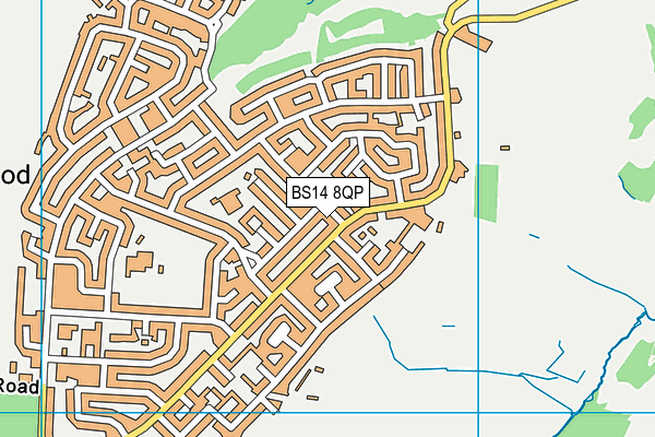 BS14 8QP map - OS VectorMap District (Ordnance Survey)