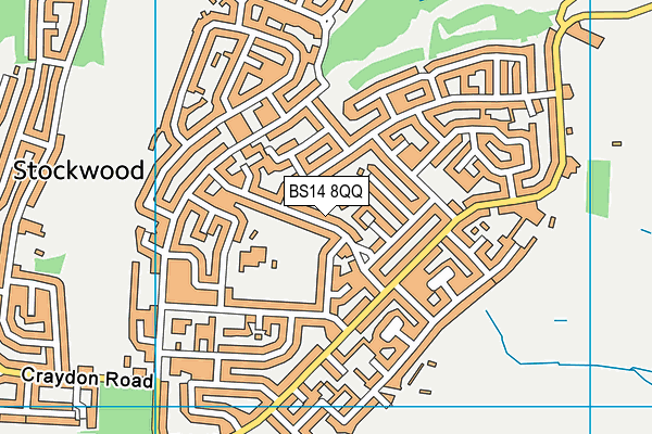 BS14 8QQ map - OS VectorMap District (Ordnance Survey)