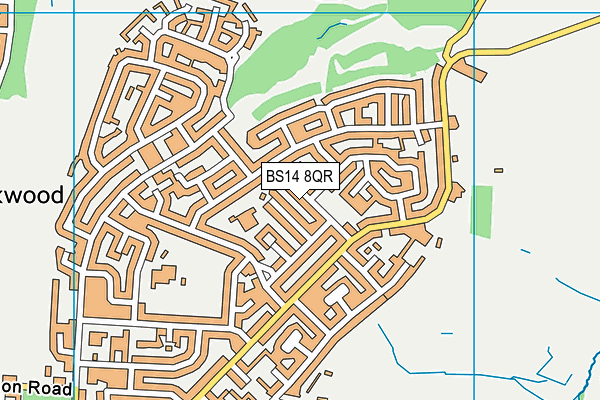 BS14 8QR map - OS VectorMap District (Ordnance Survey)