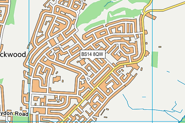 BS14 8QW map - OS VectorMap District (Ordnance Survey)