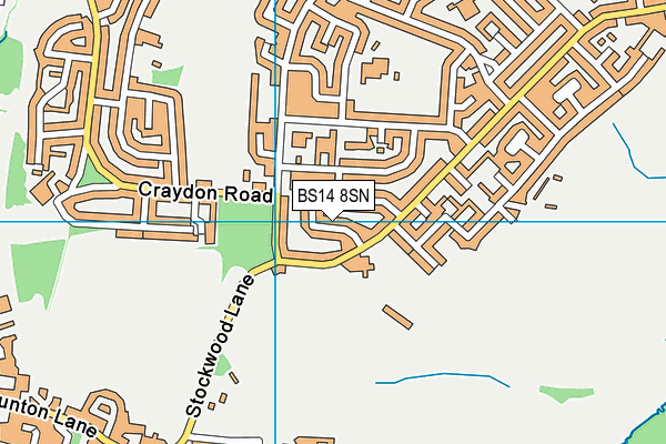 BS14 8SN map - OS VectorMap District (Ordnance Survey)
