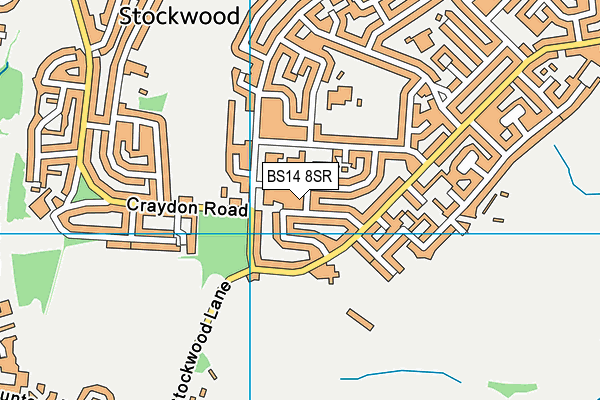 BS14 8SR map - OS VectorMap District (Ordnance Survey)