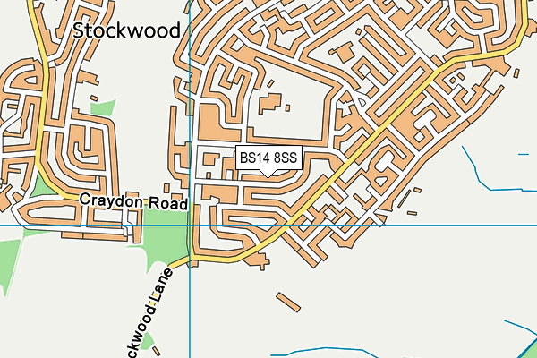 BS14 8SS map - OS VectorMap District (Ordnance Survey)
