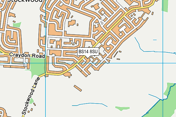 BS14 8SU map - OS VectorMap District (Ordnance Survey)