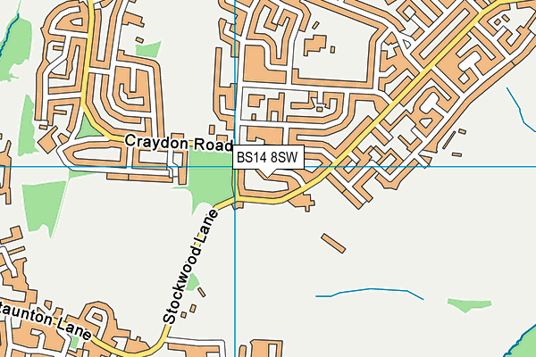 BS14 8SW map - OS VectorMap District (Ordnance Survey)