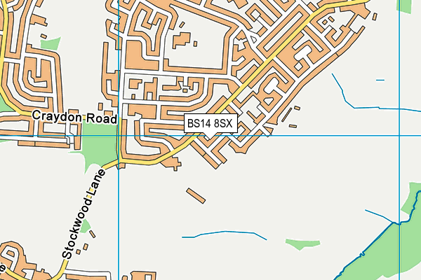 BS14 8SX map - OS VectorMap District (Ordnance Survey)