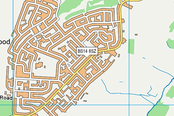BS14 8SZ map - OS VectorMap District (Ordnance Survey)