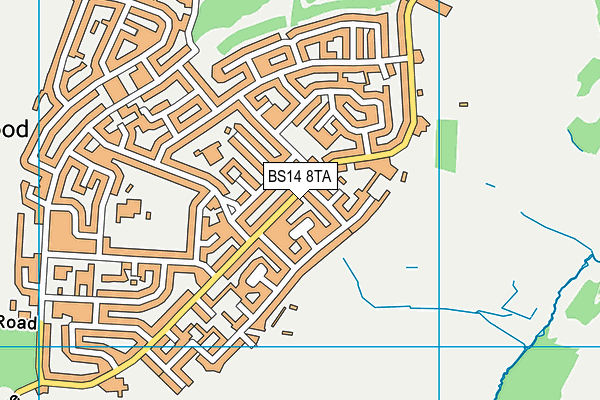 BS14 8TA map - OS VectorMap District (Ordnance Survey)