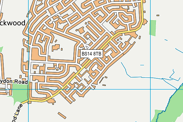 BS14 8TB map - OS VectorMap District (Ordnance Survey)