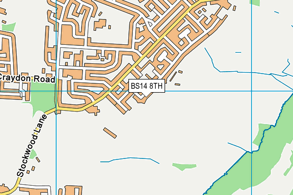 BS14 8TH map - OS VectorMap District (Ordnance Survey)