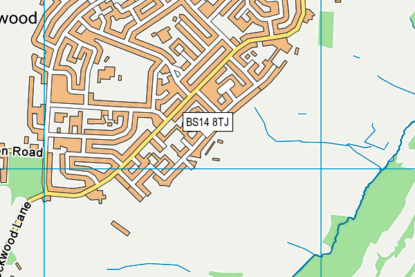 BS14 8TJ map - OS VectorMap District (Ordnance Survey)